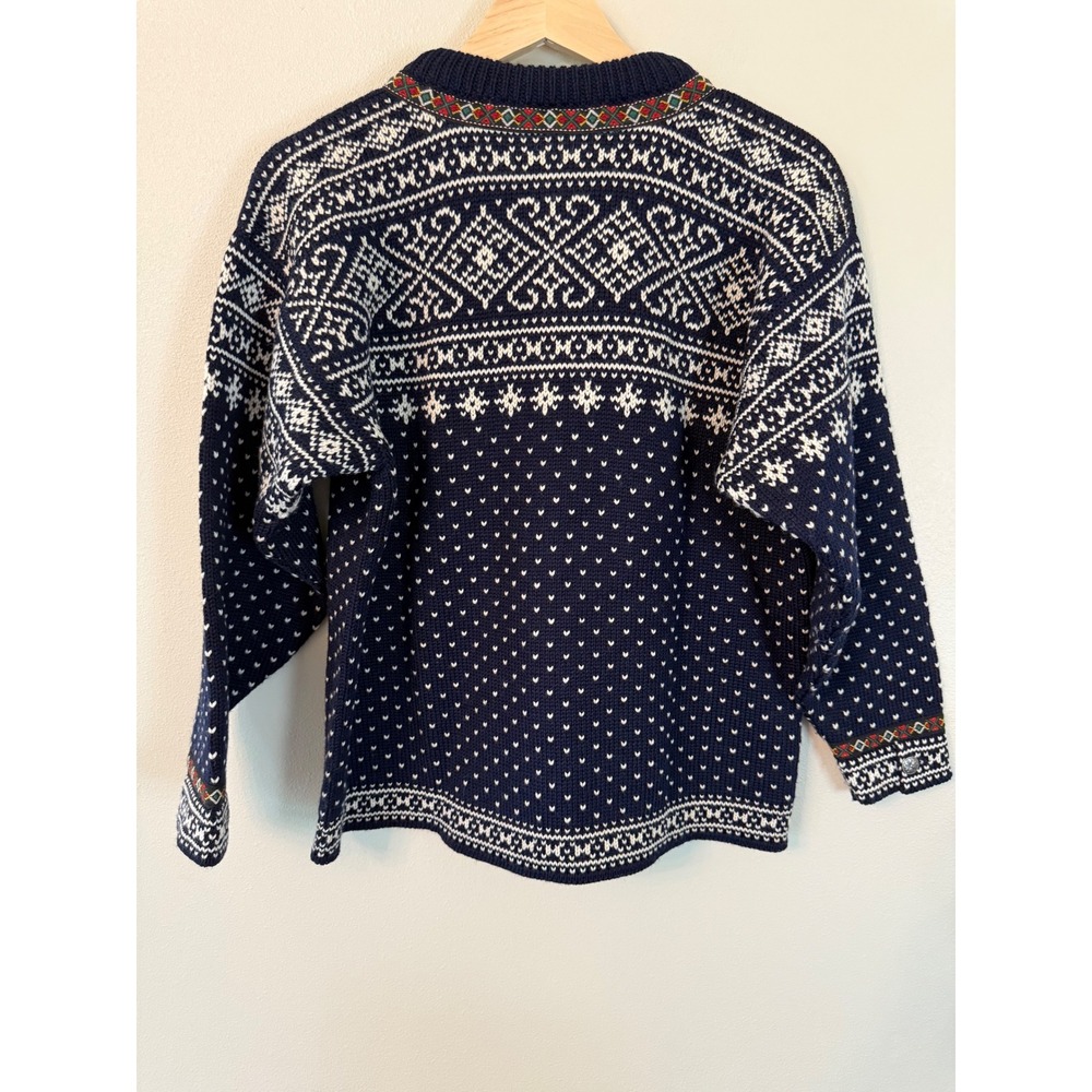 Dale of Norway Pure Wool Nordic Fair Isle Cardigan Sweater 12 M Vintage - Picture 7 of 8